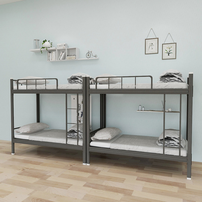 Double Bed King Size Metal Frame Adult Loft Bed Steel Bunk Bed Factory Supply